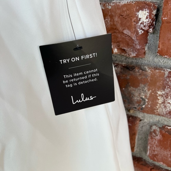 NWT Lulus off white midi dress Size L - Picture 6 of 9